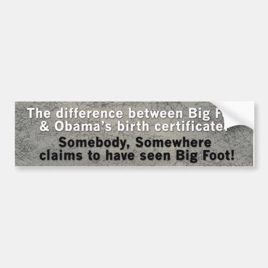 Obama vs Big Foot copy Bumpersticker (Voorkant)