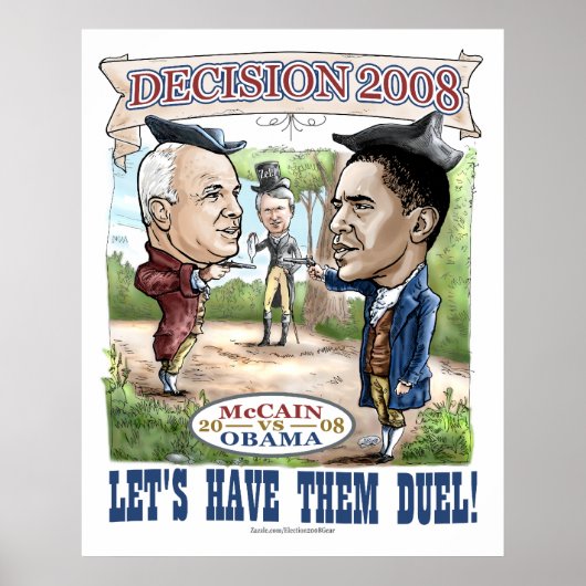 Obama vs McCain Duel o2008 Poster (Voorkant)