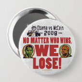 Obama vs McCain We verliezen Button (Voorkant /achterkant)