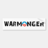 Obama War Monger Bumpersticker (Voorkant)