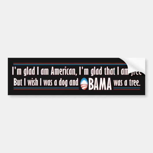 Obama was een boom bumpersticker (Voorkant)