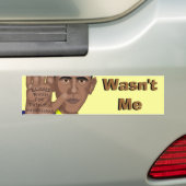 Obama was me niet bumpersticker (Op auto)