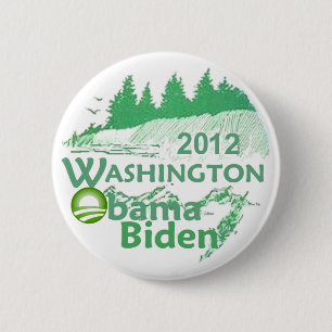 OBAMA WASHINGTON RONDE BUTTON 5,7 CM