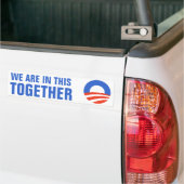 Obama we zitten in deze gezamenlijke Bumpersticker (Op Truck)