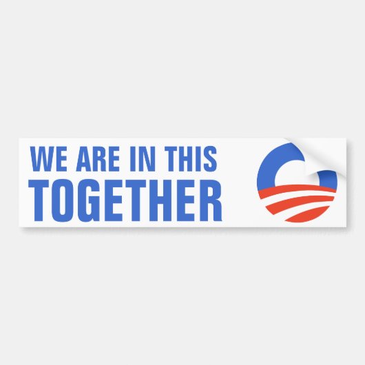 Obama we zitten in deze gezamenlijke Bumpersticker (Voorkant)