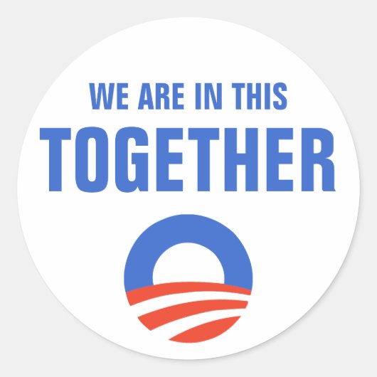 Obama, we zitten in deze gezamenlijke Sticker (Voorkant)