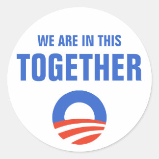 Obama, we zitten in deze gezamenlijke Sticker