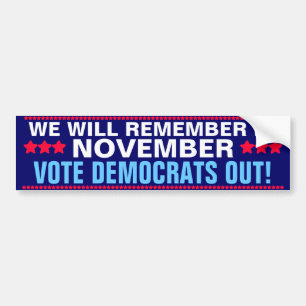 OBAMA - WE ZULLEN ONS IN NOVEMBER HERINNEREN BUMPERSTICKER