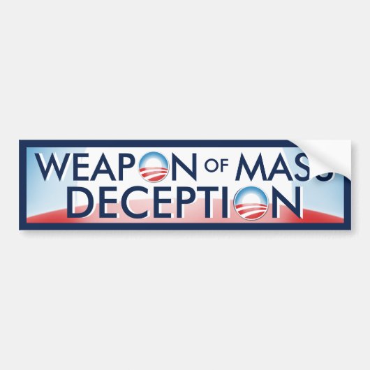 Obama Weapon massale misleiding Bumpersticker (Voorkant)