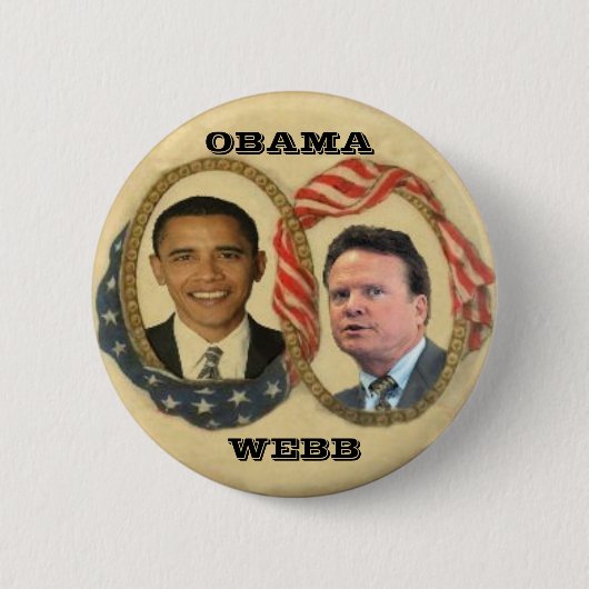 Obama/Webb Retro Button (Voorkant)