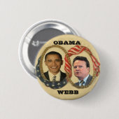 Obama/Webb Retro Button (Voorkant /achterkant)