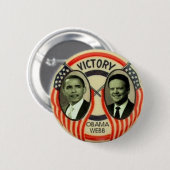 Obama & Webb Ronde Button 5,7 Cm (Voorkant /achterkant)
