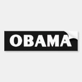 Obama White op zwarte Bumpersticker (Voorkant)