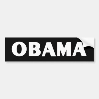 Obama White op zwarte Bumpersticker