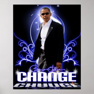 OBAMA-WIJZIGING POSTER