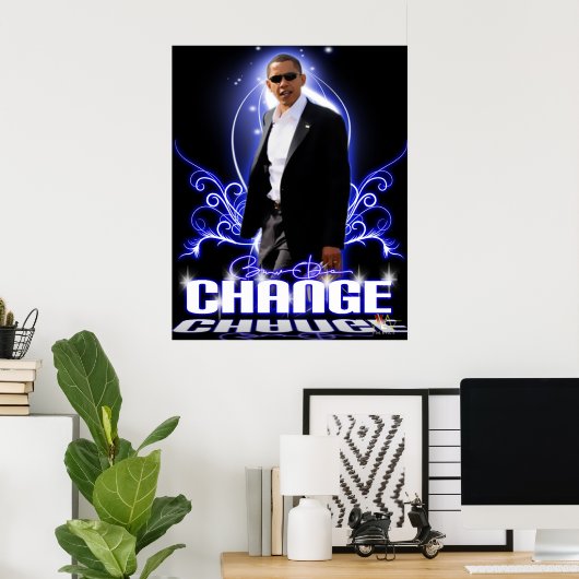 OBAMA-WIJZIGING POSTER (Thuiskantoor)
