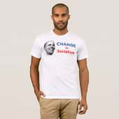 Obama: Wijziging socialisme T-shirt (Voorkant volledig)