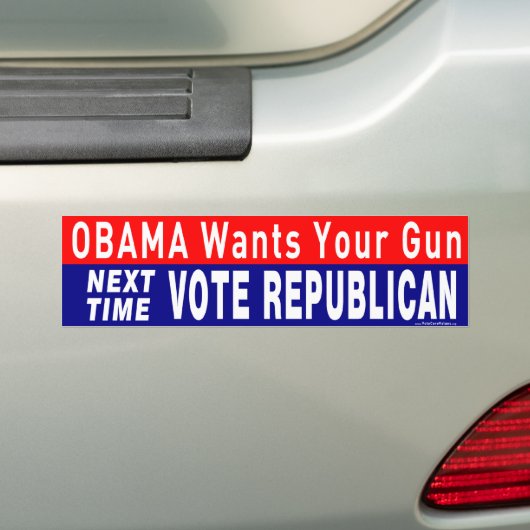 Obama wil je pistolen bumpersticker (Op auto)