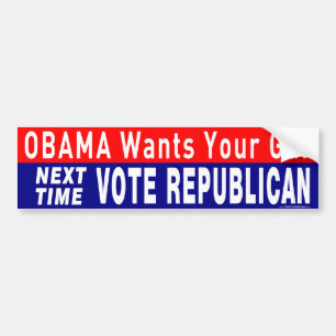 Obama wil je pistolen bumpersticker