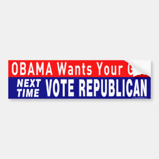 Obama wil je pistolen bumpersticker