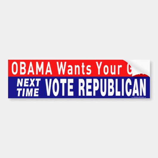 Obama wil je pistolen bumpersticker (Voorkant)