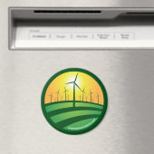 Obama wind van verandering 3x3 ronde magneet (Insitu (Vaatwasser))