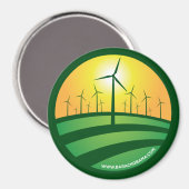 Obama wind van verandering 3x3 ronde magneet (Voorkant / Achterkant)