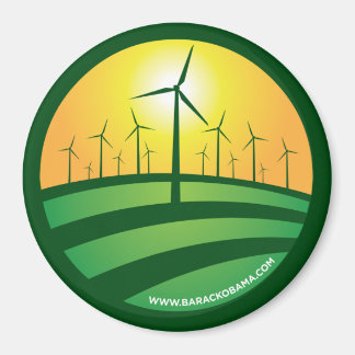 Obama wind van verandering 3x3 ronde magneet