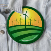 Obama Winds of Change 6x6 Round Button (In situ)