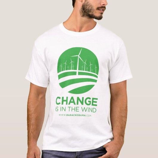 Obama Winds of Change Melange Ringer Mannen T-Shir T-shirt (Voorkant)