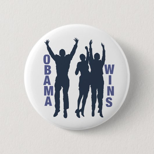 Obama Wins Ronde Button 5,7 Cm (Voorkant)