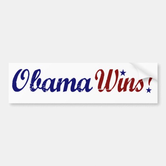 Obama wint 2008 bumpersticker (Voorkant)