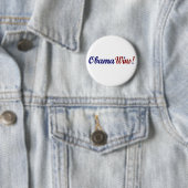 Obama wint 2008 ronde button 5,7 cm (In situ)