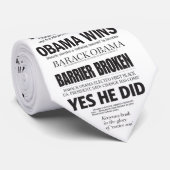 Obama wint! Historisch koplijnStropdas Stropdas (Opgerold)