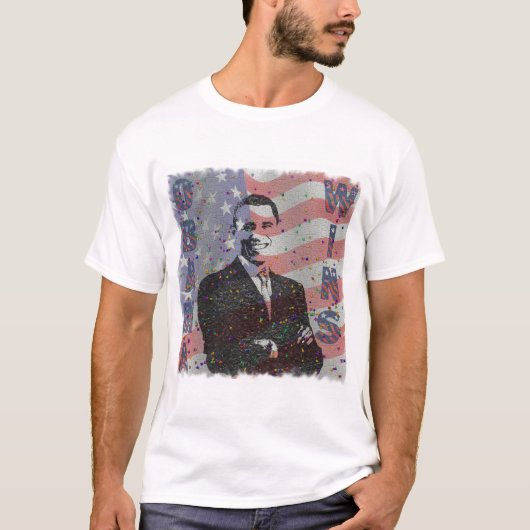 Obama wint  lang Mannen Shirt (Voorkant)