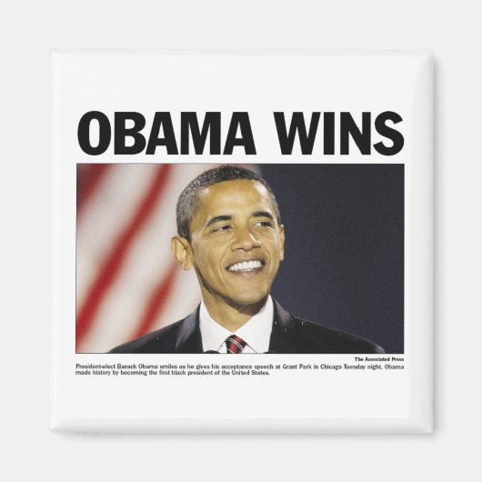 obama wint magneet (Voorkant)