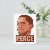 Obama wint prijs voor de vrede briefkaart (Staand voorkant)