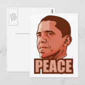 Obama wint prijs voor de vrede briefkaart (Voorkant / Achterkant)