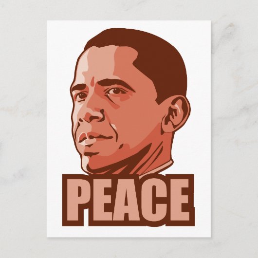 Obama wint prijs voor de vrede briefkaart (Voorkant)