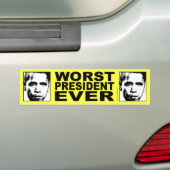 Obama Worst President ooit Bumpersticker (Op auto)