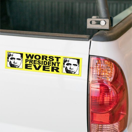 Obama Worst President ooit Bumpersticker (Op Truck)