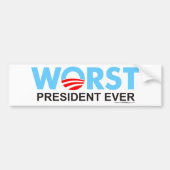 Obama WorstEver Bumpersticker (Voorkant)