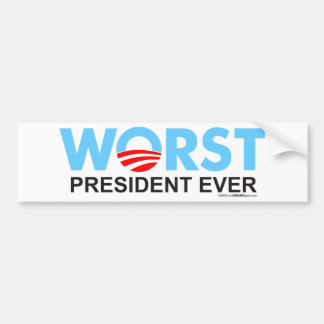 Obama WorstEver Bumpersticker