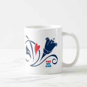 Obama - Yes We Can, Love Blossoms Mok, klassiek Koffiemok