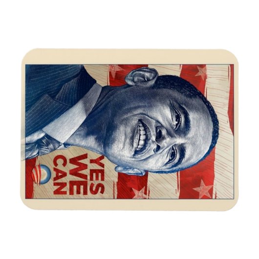 Obama "Yes We Can"-magneet Magneet (Horizontaal)