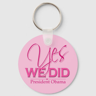Obama YES We deden roze - Sleutelhanger
