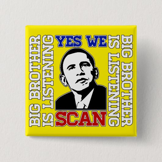 Obama Yes We Scan Button (Voorkant)