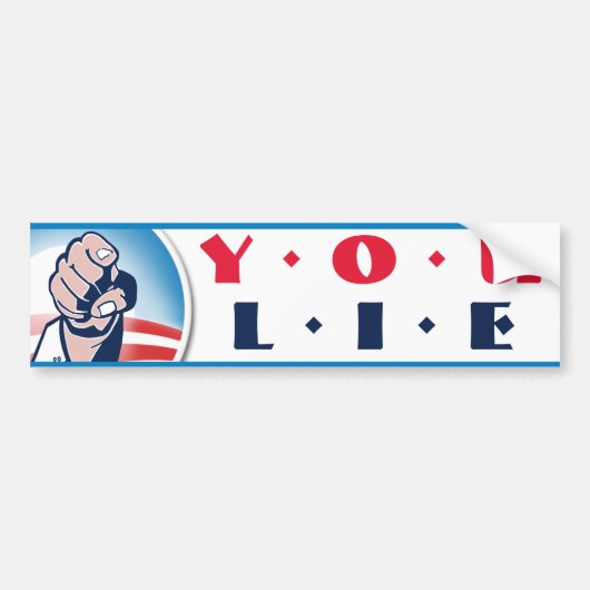 Obama You Lie Bumpersticker (Voorkant)