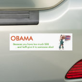 OBAMA zal u belasten met indiening Bumpersticker (Op auto)