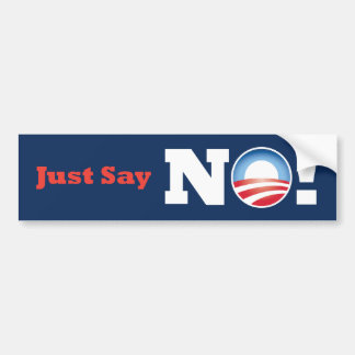 Obama zegt gewoon NEE! bumpersticker
